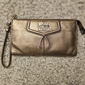 Coach Gold/Bronze Wristlet Clutch